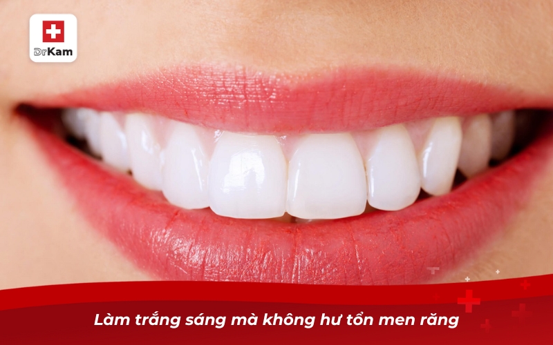 Làm trắng sáng mà không hư tổn men răng