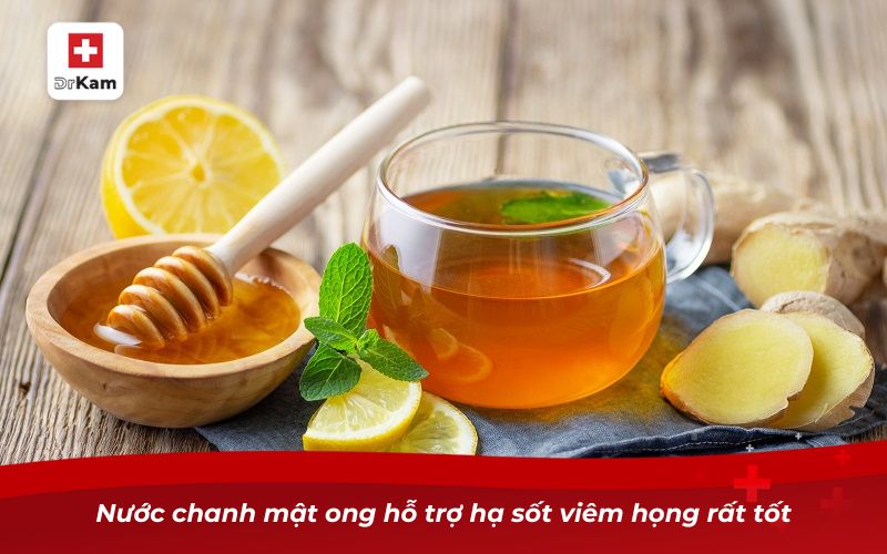 Cách hạ sốt viêm họng cho người lớn tại nhà hiệu quả và an toàn 2 Nước chanh mật ong hỗ trợ hạ sốt viêm họng rất tốt