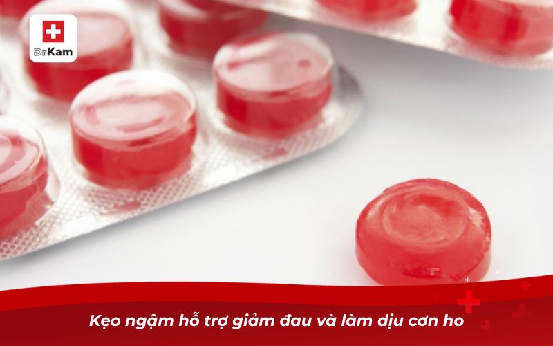 Kẹo ngậm hỗ trợ giảm đau và làm dịu cơn ho