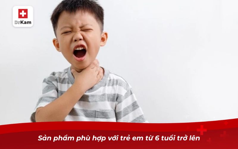 Sản phẩm phù hợp với trẻ em từ 6 tuổi trở lên