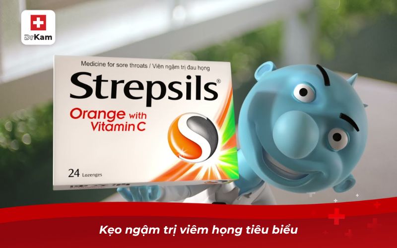 Kẹo ngậm trị viêm họng tiêu biểu