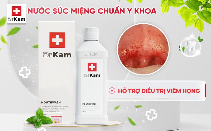 Dùng nước súc miệng chuẩn y khoa để vệ sinh họng