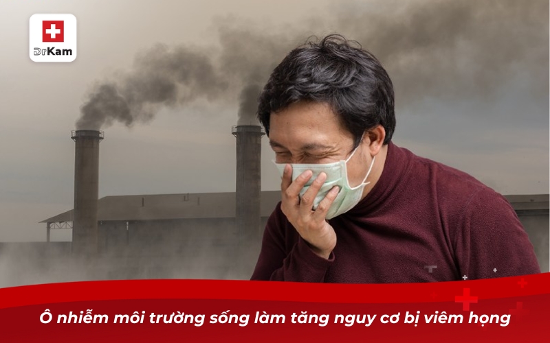 Ô nhiễm môi trường sống làm tăng nguy cơ bị viêm họng