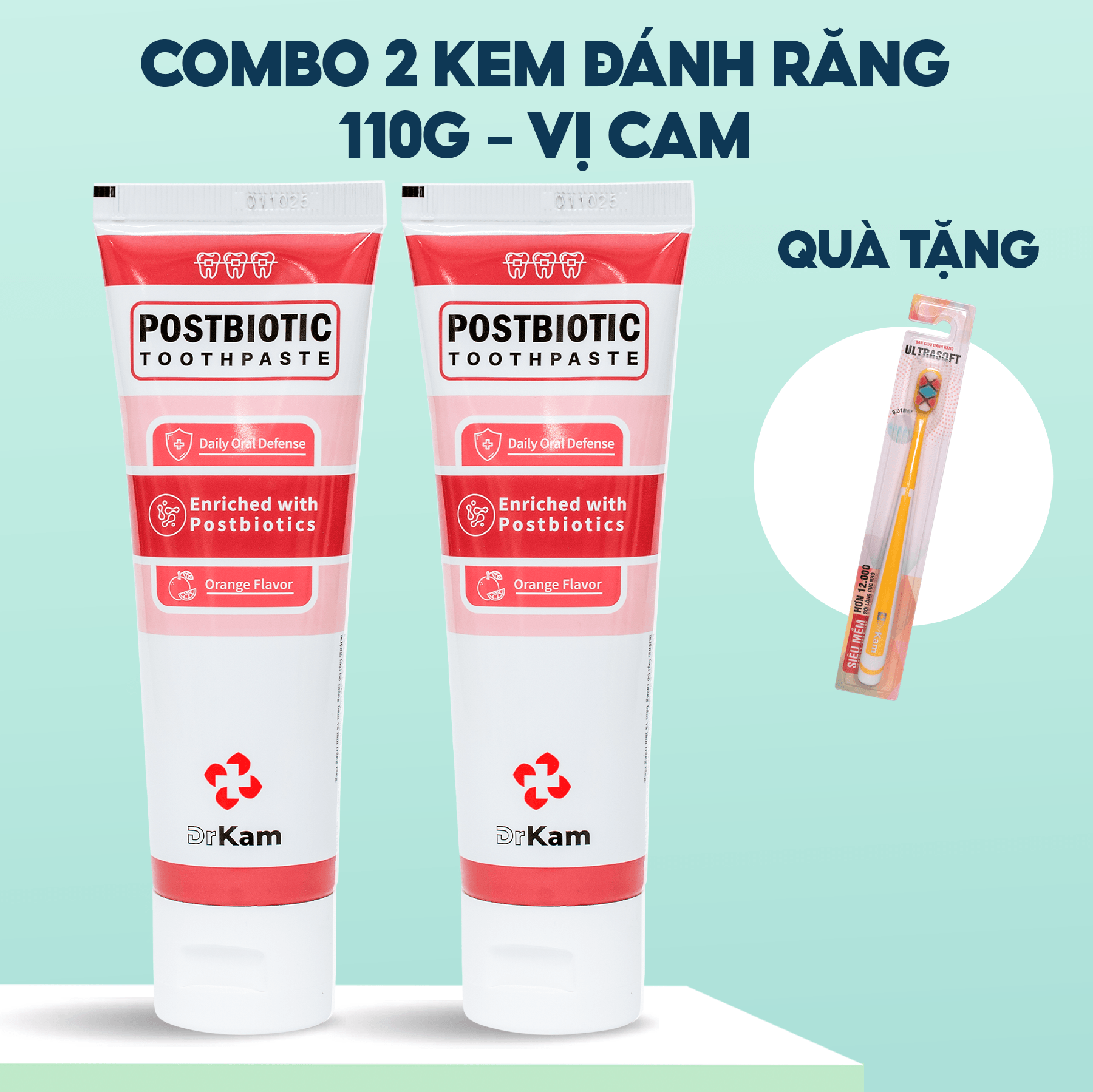 Combo 2 Kem Đánh Răng Sinh Học DrKam Postbiotic 110G 3 Combo 2 Kem Đánh Răng Sinh Học DrKam Postbiotic 110G - Ảnh 3