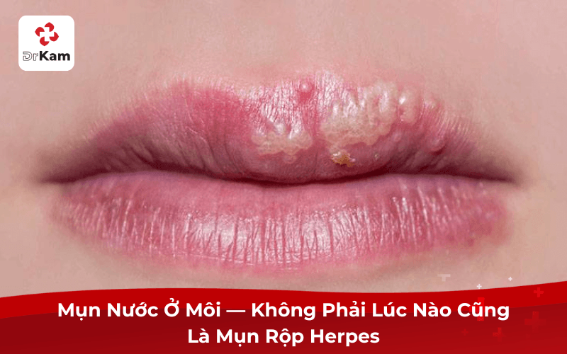 Mụn Nước Ở Môi — Không Phải Lúc Nào Cũng Là Mụn Rộp Herpes